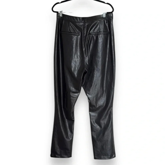 Abercrombie & Fitch The Skinny Ultra High Rise Black  Faux Leather Pants Size 14 - Picture 8 of 8